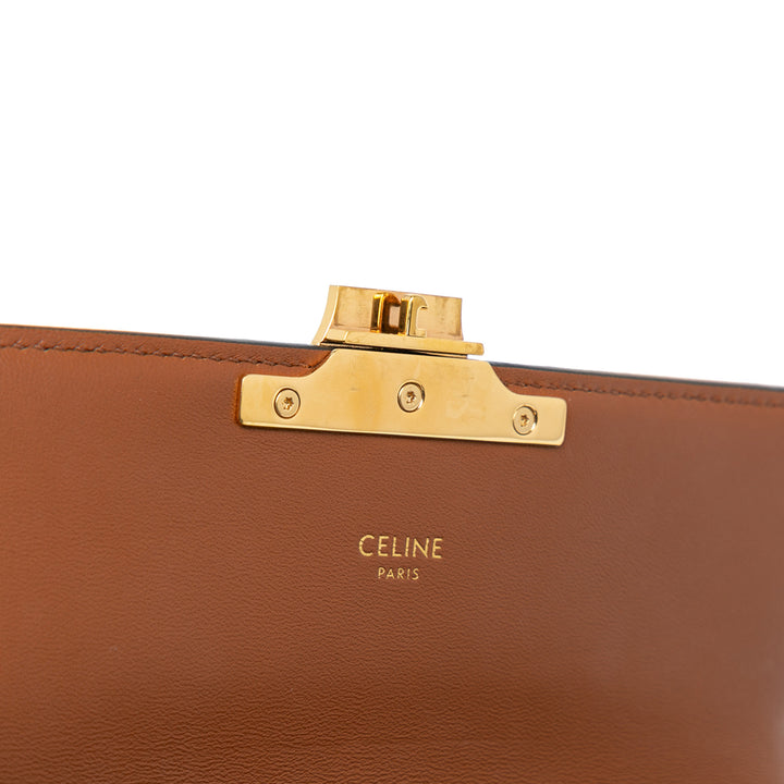 Triomphe Coated Canvas Claude Shoulder Bag Brown - Gaby Paris