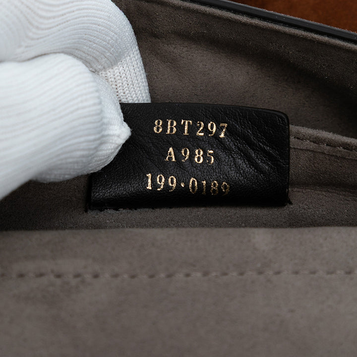 Fendi Printed Satin et Daim Double F Baguette Sac