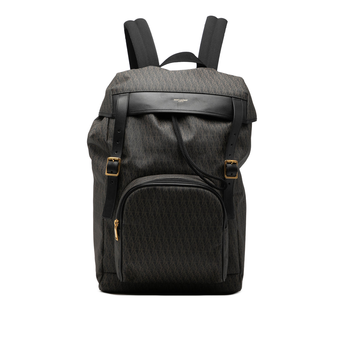 Saint Laurent Toile Monogram Utilitarian Hunting Sac à dos
