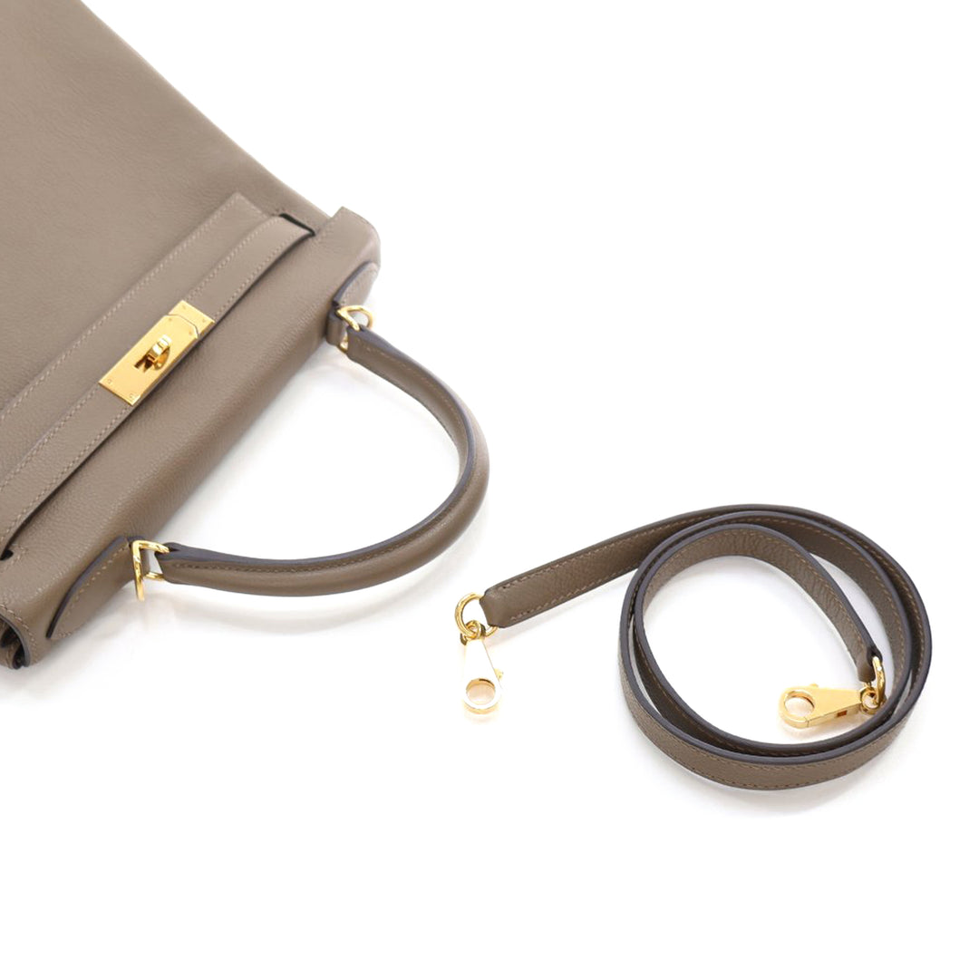 Hermès Evercolor Kelly II Retourne 28 Marron – GABY PARIS Authentique