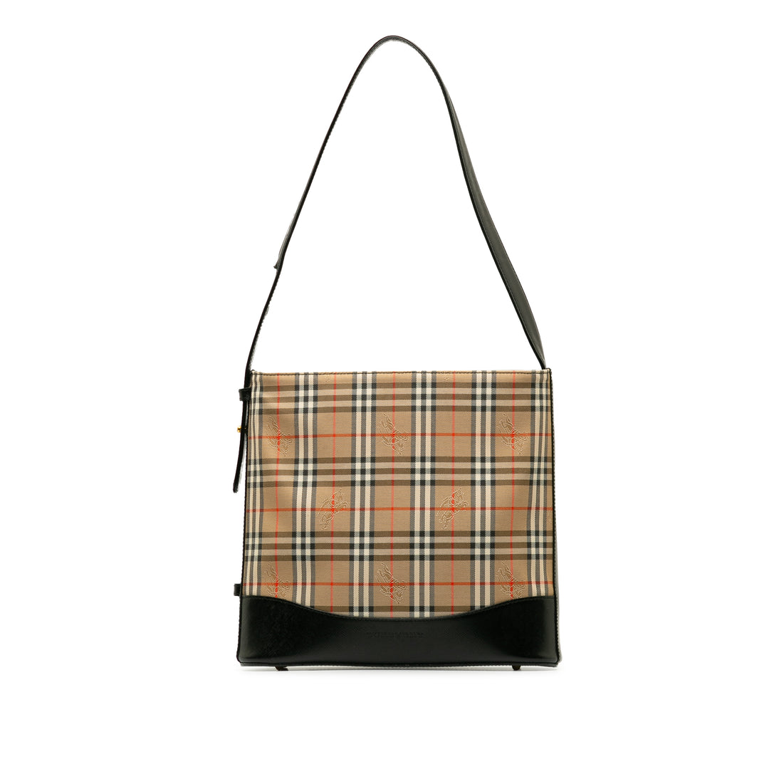 Haymarket Check Shoulder Bag Brown - Gaby Paris