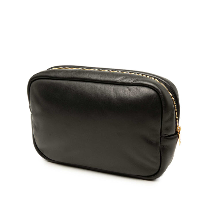 Saint Laurent Padded Calypso Pochette Cuir d'agneau Noir – vue 2 – GABY PARIS