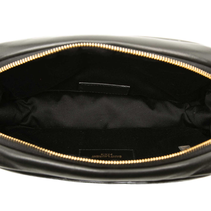 Saint Laurent Padded Calypso Pochette Cuir d'agneau Noir – vue 4 – GABY PARIS