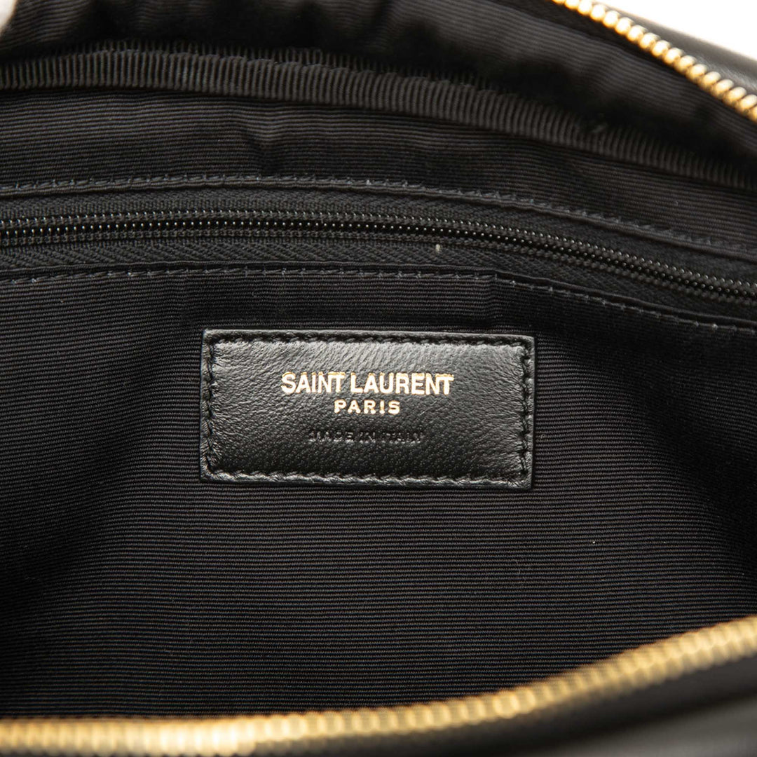 Saint Laurent Padded Calypso Pochette Cuir d'agneau Noir – vue 5 – GABY PARIS