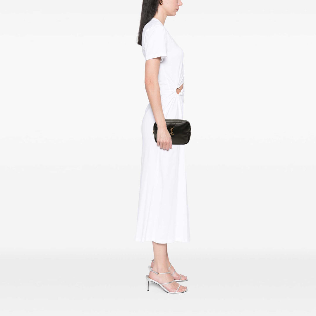 Saint Laurent Padded Calypso Pochette Cuir d'agneau Noir – vue 6 – GABY PARIS
