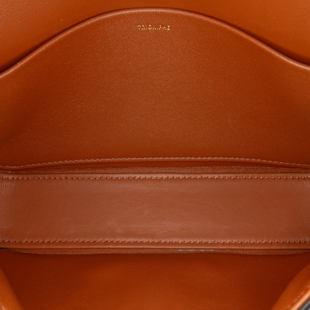 Triomphe Coated Canvas Claude Shoulder Bag Brown - Gaby Paris