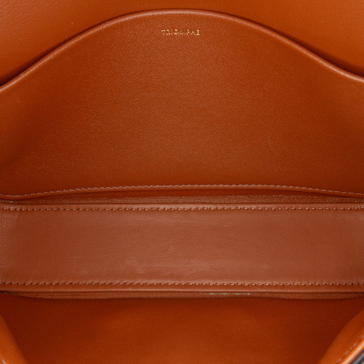 Triomphe Coated Canvas Claude Shoulder Bag Brown - Gaby Paris