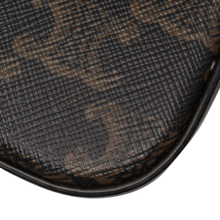 Triomphe Coated Canvas Claude Shoulder Bag Brown - Gaby Paris