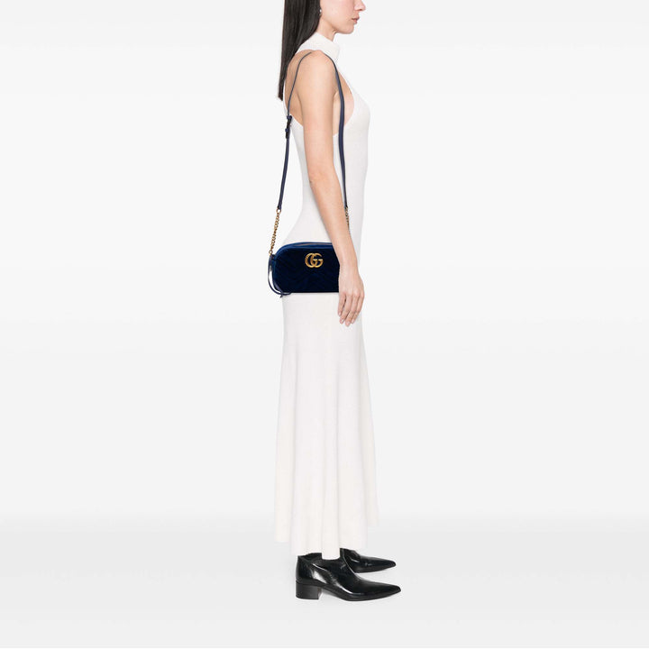 Gucci Sac bandoulière GG Marmont Matelasse Petit Bleu – vue 6 – GABY PARIS