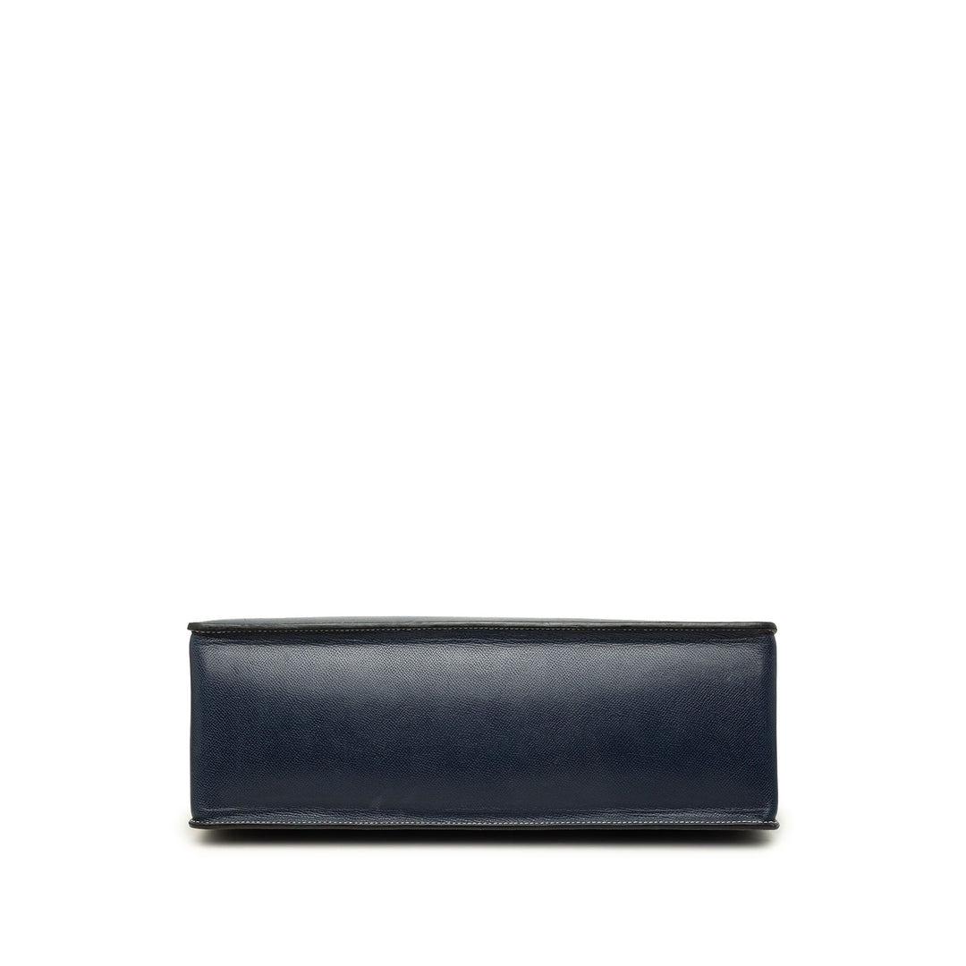 Hermès Sac à main Courchevel Whitebus GM Bleu – vue 3 – GABY PARIS