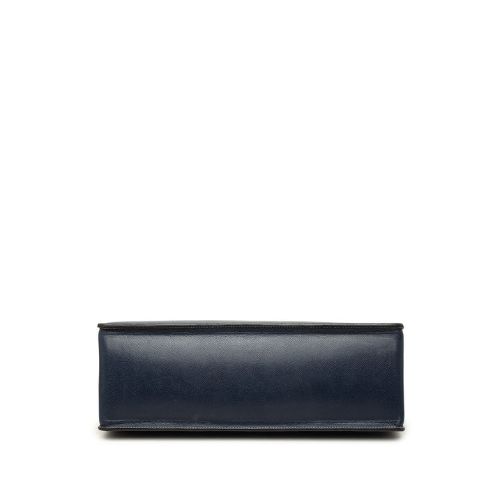 Hermès Sac à main Courchevel Whitebus GM Bleu – vue 3 – GABY PARIS