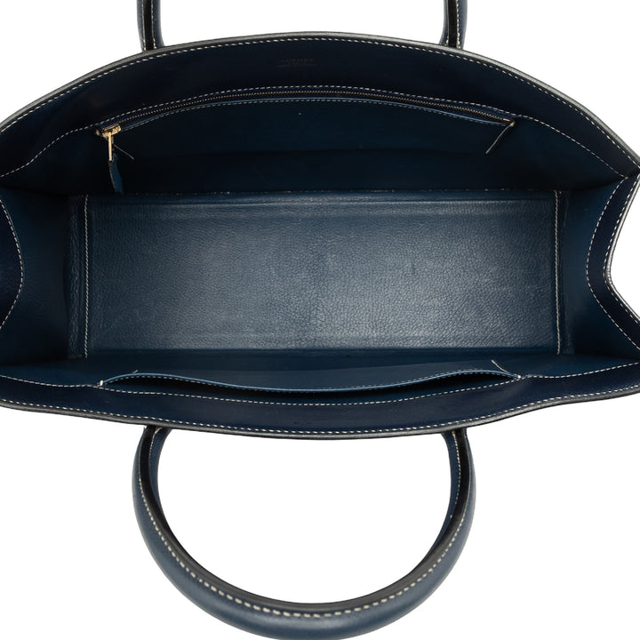 Hermès Sac à main Courchevel Whitebus GM Bleu – vue 4 – GABY PARIS