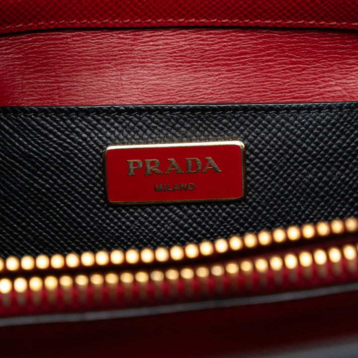Prada Saffiano Cuir Convertible sac à anse supérieure