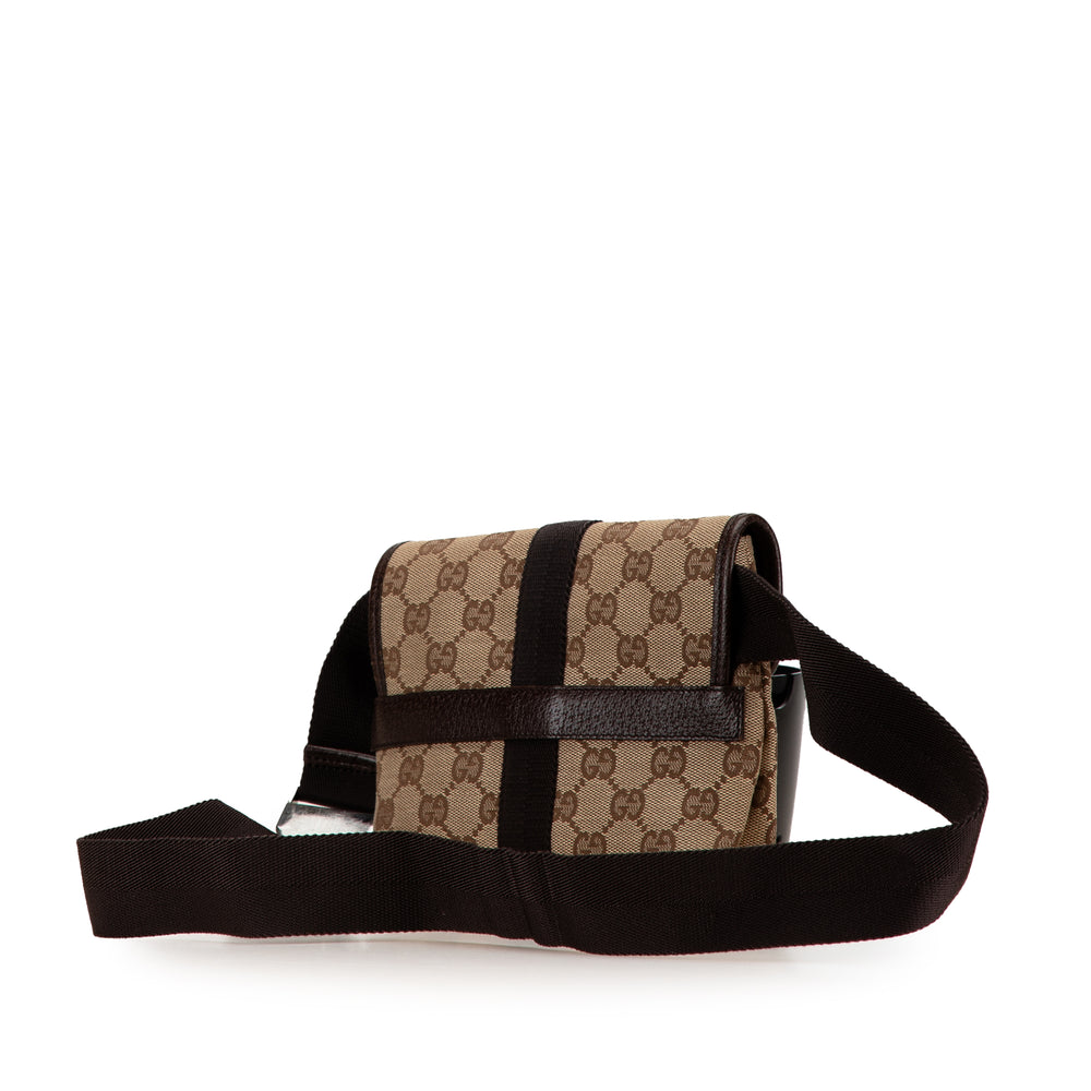 Gucci GG Canvas Belt Bag Brown - GABY PARIS