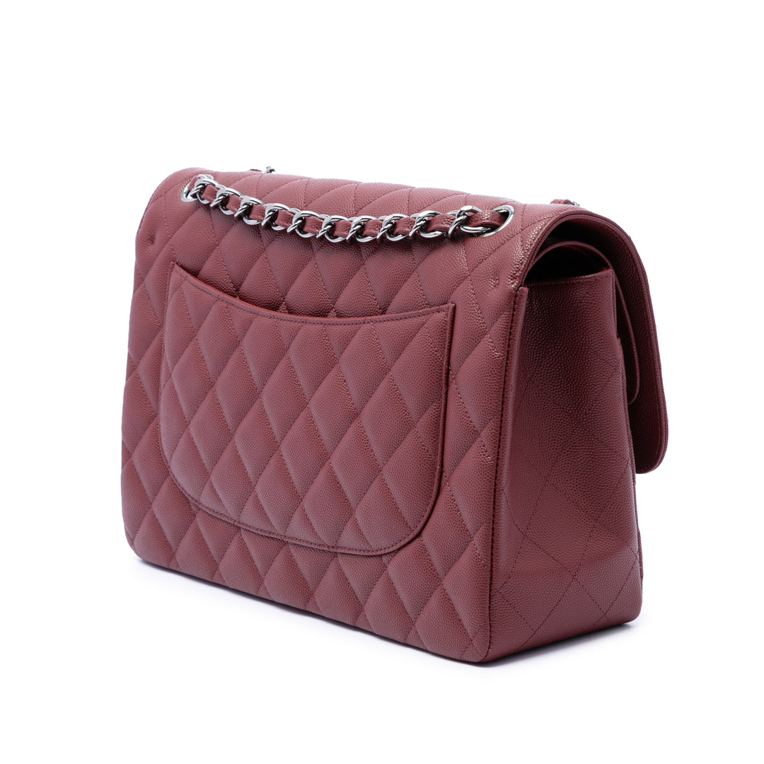 Chanel Classic Double rabat Jumbo Cuir caviar