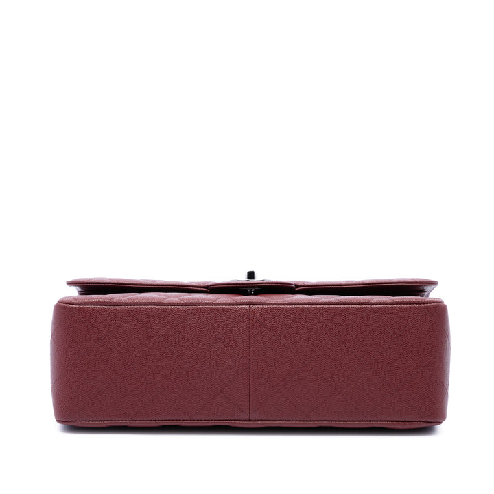 Chanel Classic Double rabat Jumbo Cuir caviar