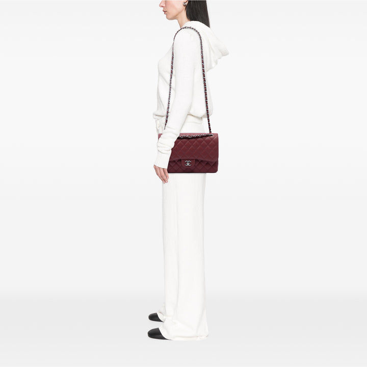 Chanel Classic Double rabat Jumbo Cuir caviar