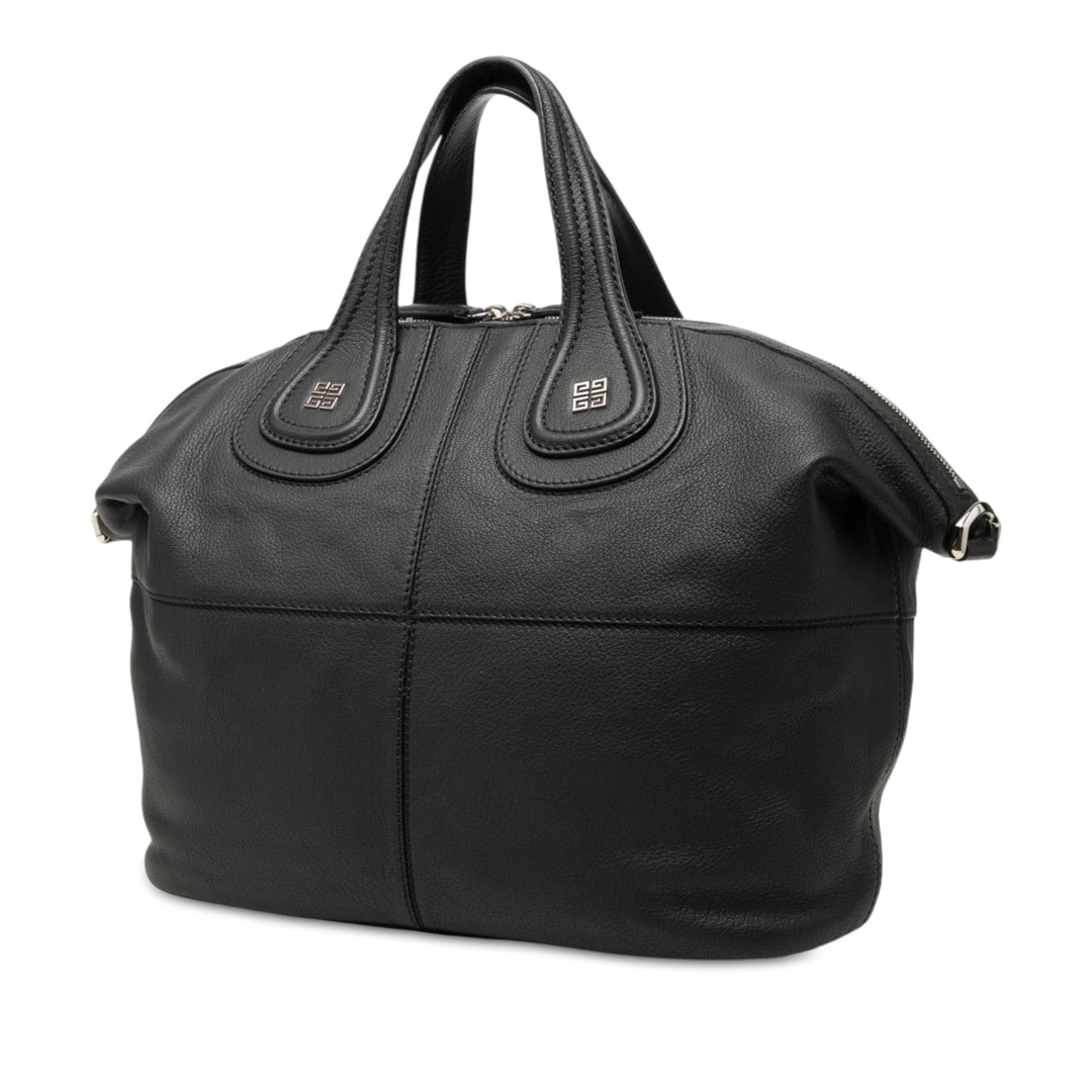 Nightingale Sac Moyen Cuir de veau Noir