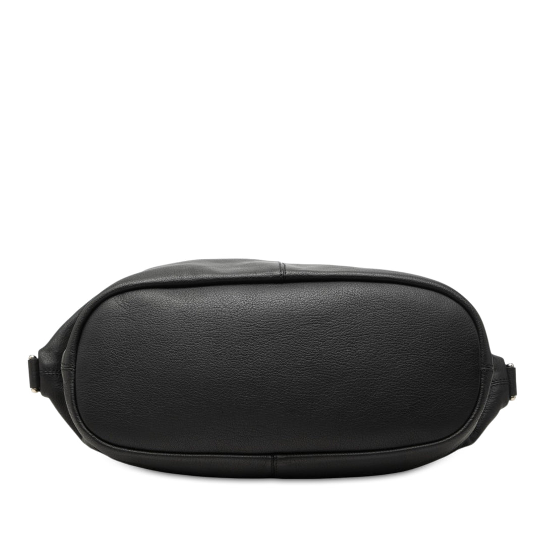 Nightingale Sac Moyen Cuir de veau Noir