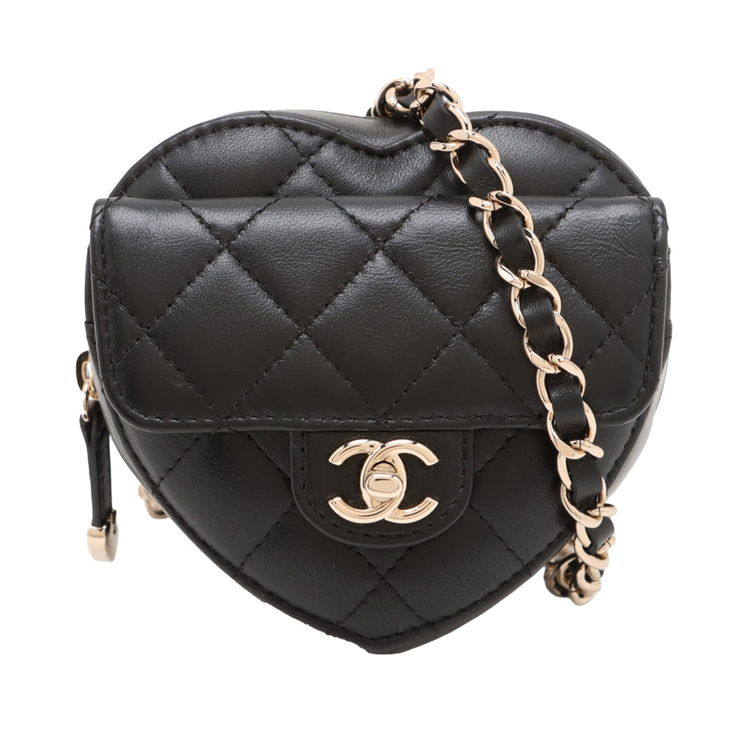 Chanel Mini Cuir d’agneau CC in Love Heart Sac ceinture