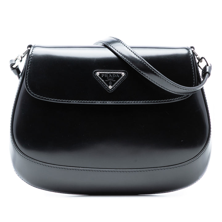 Prada Spazzolato Cuir Cleo à rabat Sac bandoulière