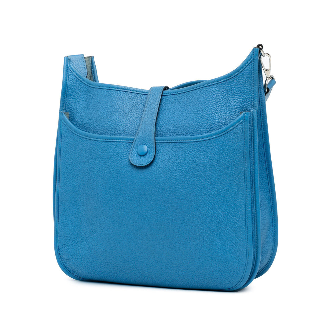 Hermès Clemence Evelyne III GM Blue - GABY PARIS