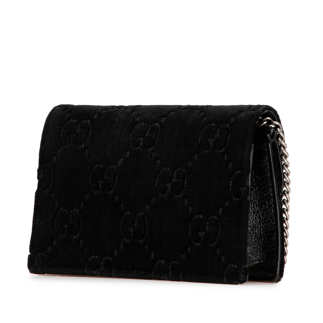 Super Mini GG Velvet Dionysus Crossbody Black - Gaby Paris
