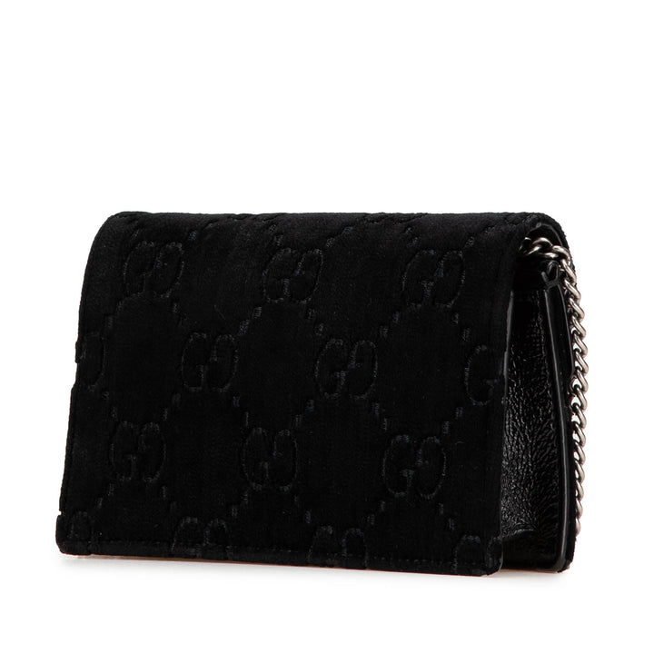 Super Mini GG Velvet Dionysus Crossbody Black - Gaby Paris