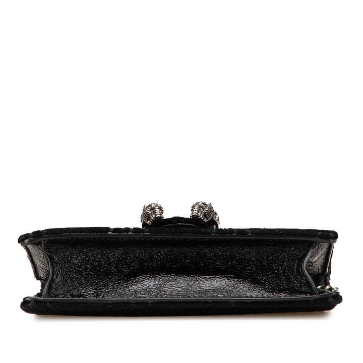 Super Mini GG Velvet Dionysus Crossbody Black - Gaby Paris