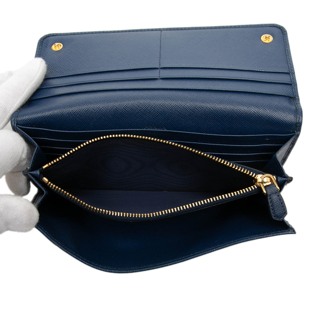 Prada Saffiano Lux Continental Portefeuille