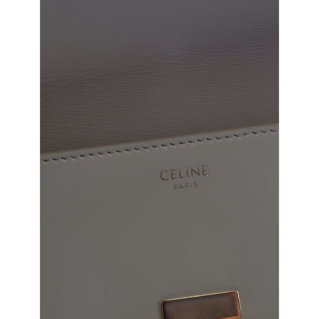 Celine Sac porté épaule brillant Triomphe Claude Cuir de veau Jaune – vue 4 – GABY PARIS