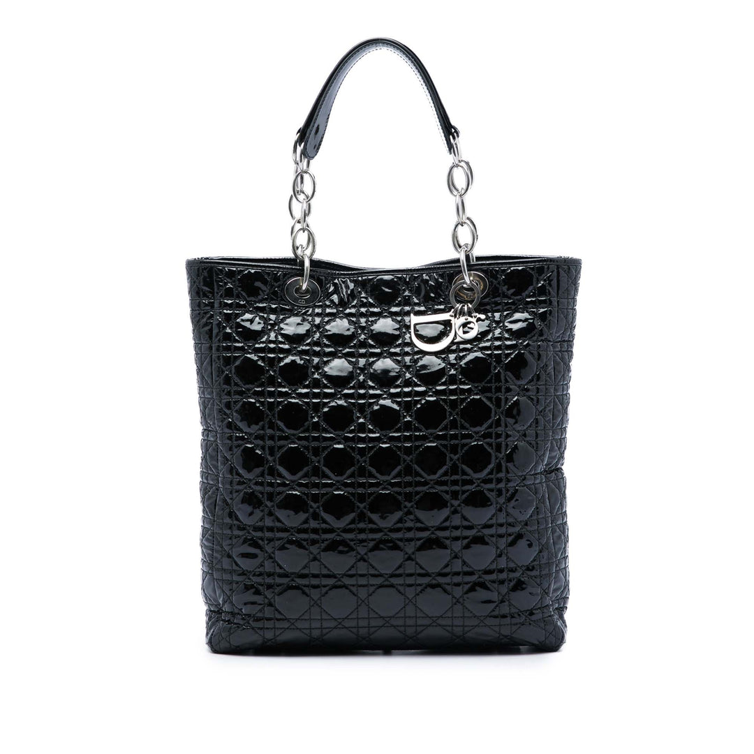 Dior Cabas Cannage Lady Dior Souple Noir – vue principale – GABY PARIS