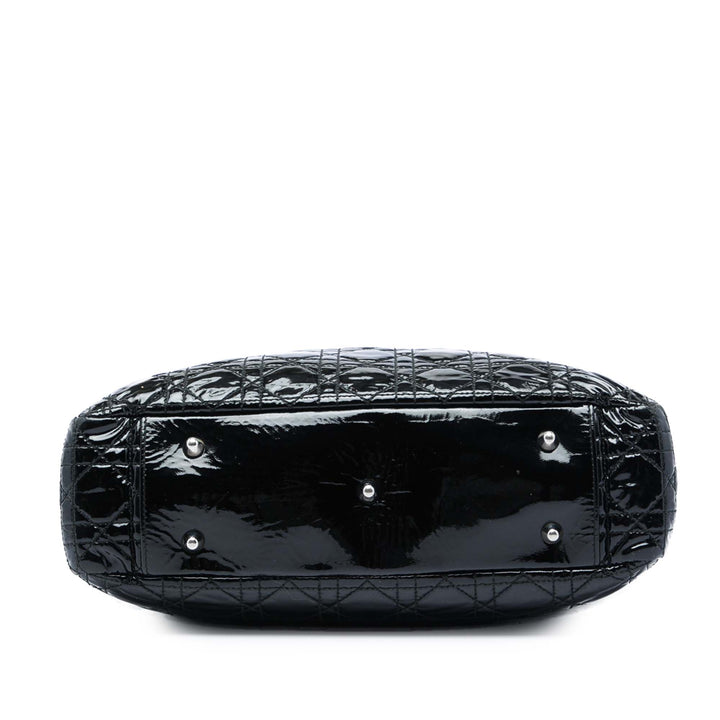Dior Cabas Cannage Lady Dior Souple Noir – vue 3 – GABY PARIS