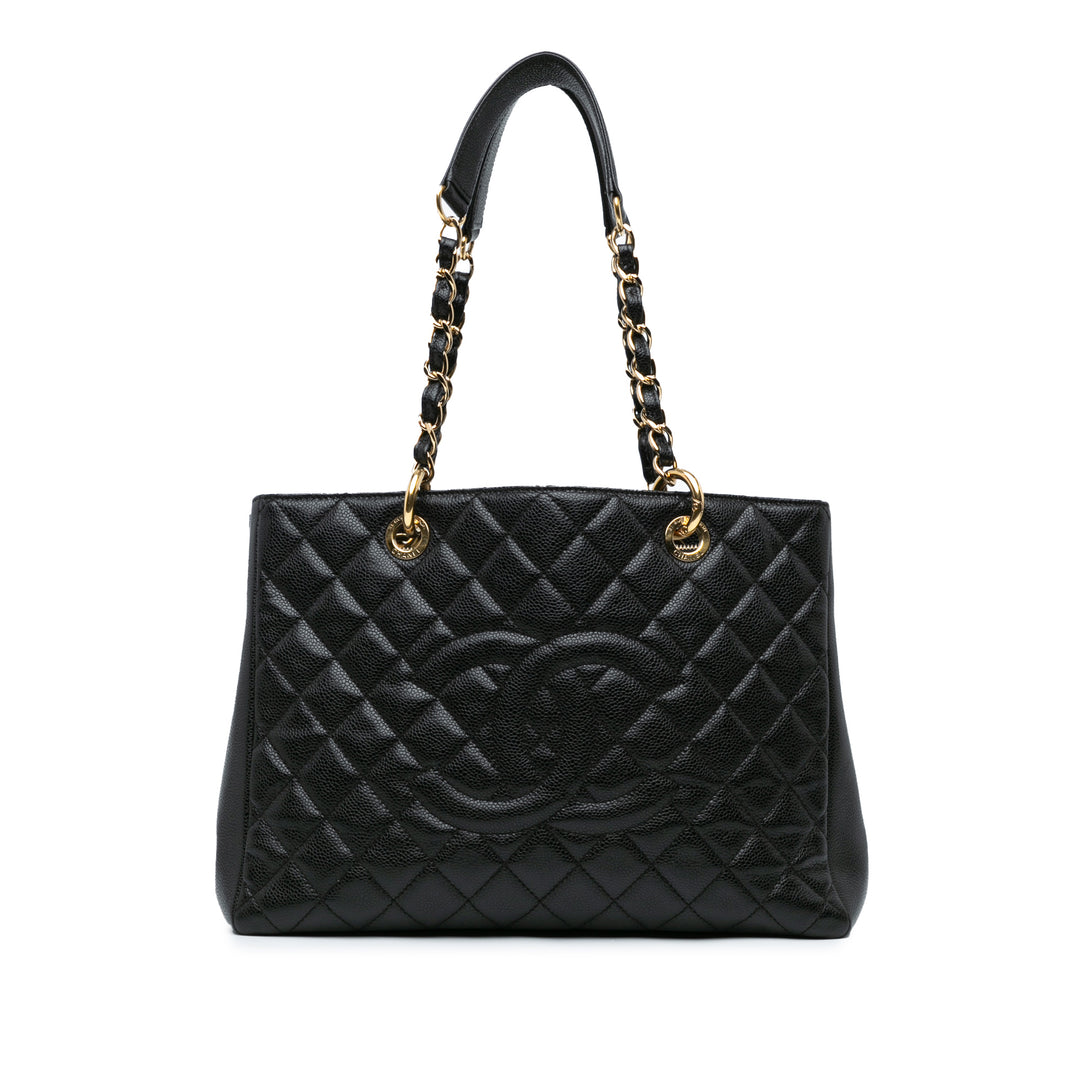 Caviar Grand Shopping Tote Black - Gaby Paris