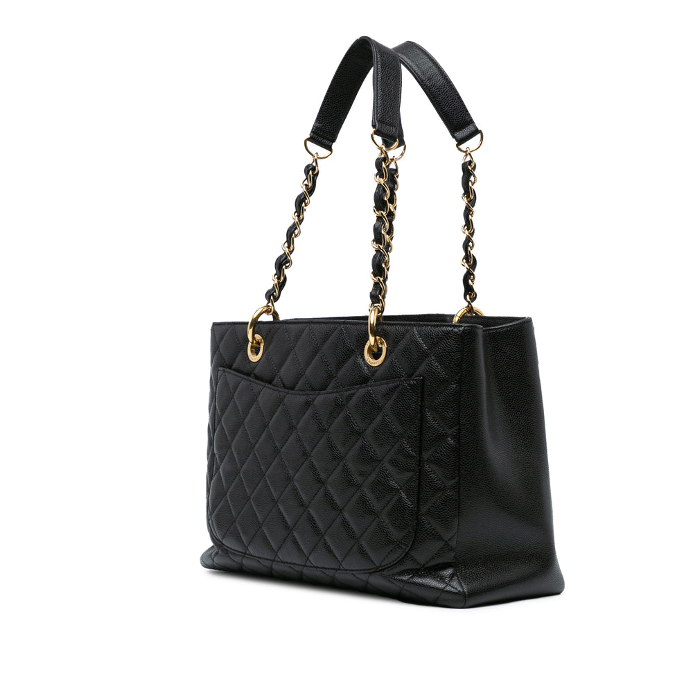 Caviar Grand Shopping Tote Black - Gaby Paris