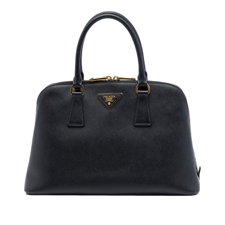 Prada Sac à main Lux Promenade Saffiano Moyen Noir – vue principale – GABY PARIS