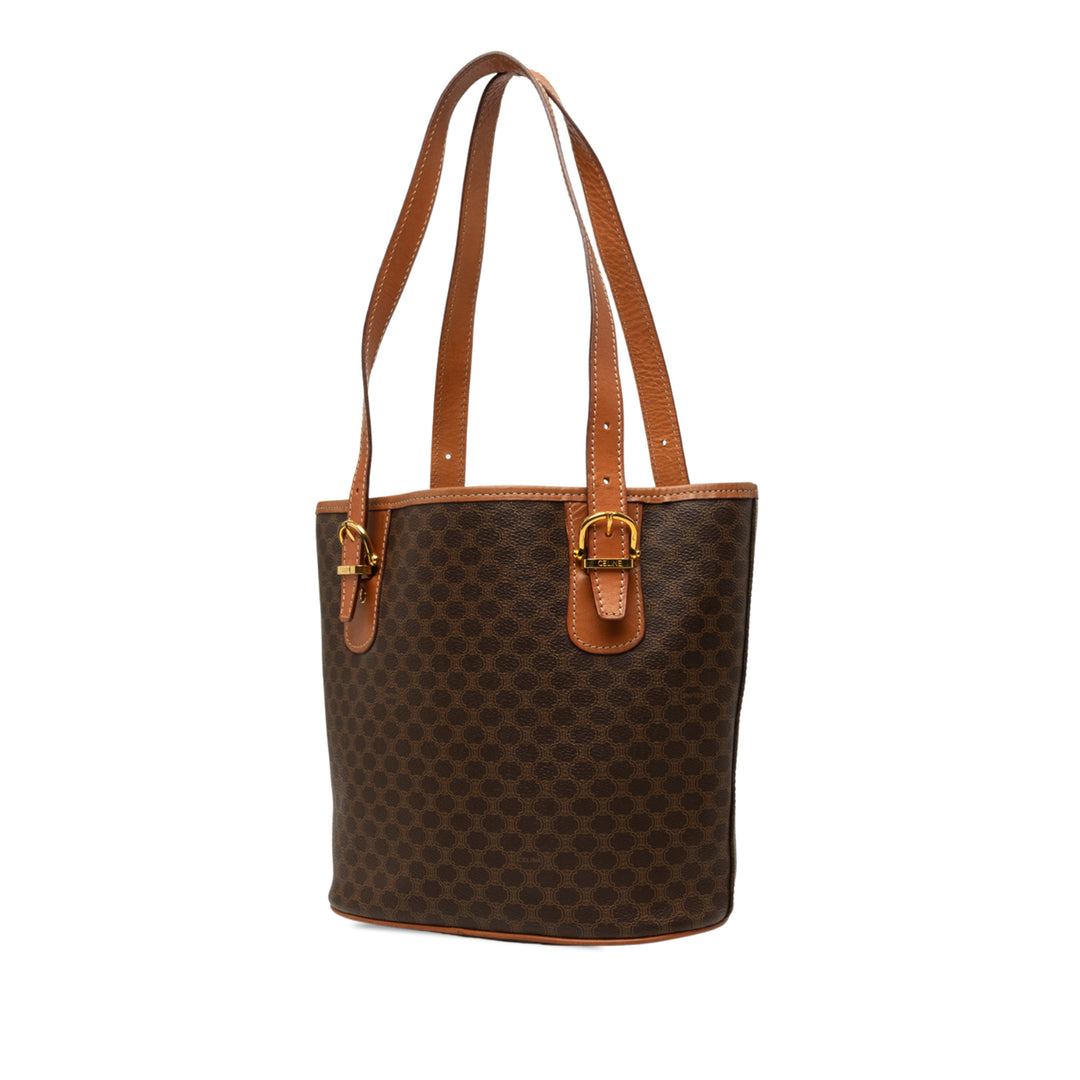 Celine Macadam Cabas Toile enduite Marron – vue 2 – GABY PARIS