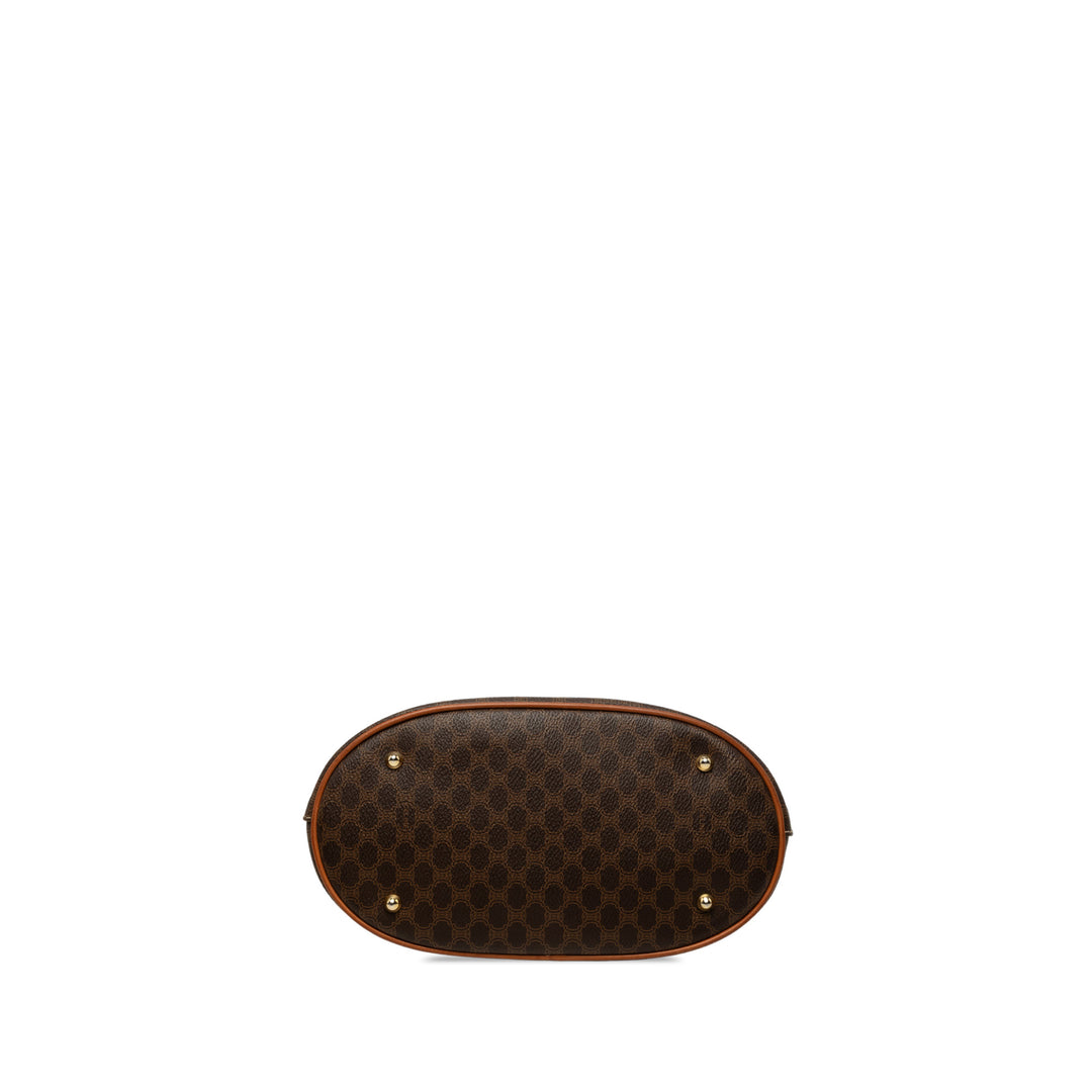 Celine Macadam Cabas Toile enduite Marron – vue 3 – GABY PARIS