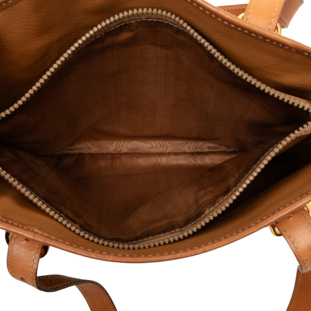 Celine Macadam Cabas Toile enduite Marron – vue 4 – GABY PARIS