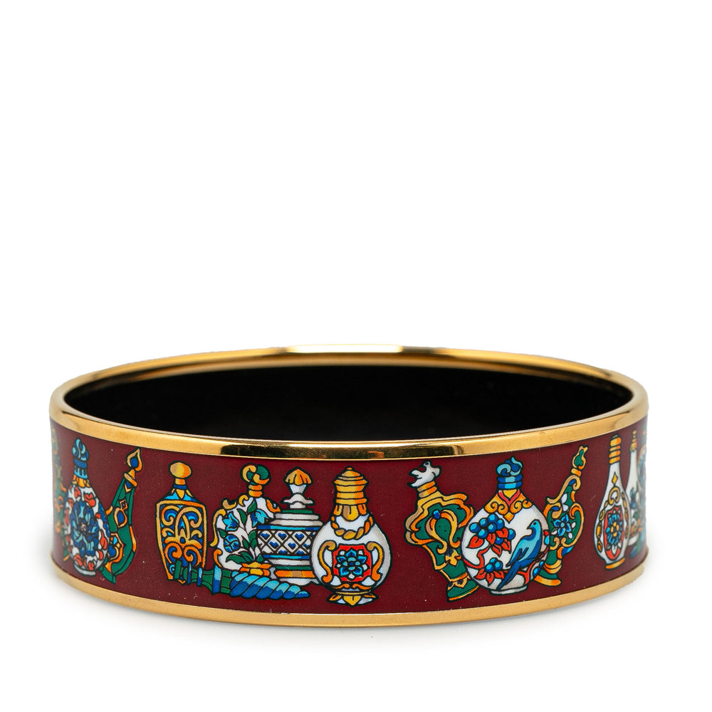 Wide Qu'importe le Flacon Enamel Bangle 65 Red - Gaby Paris