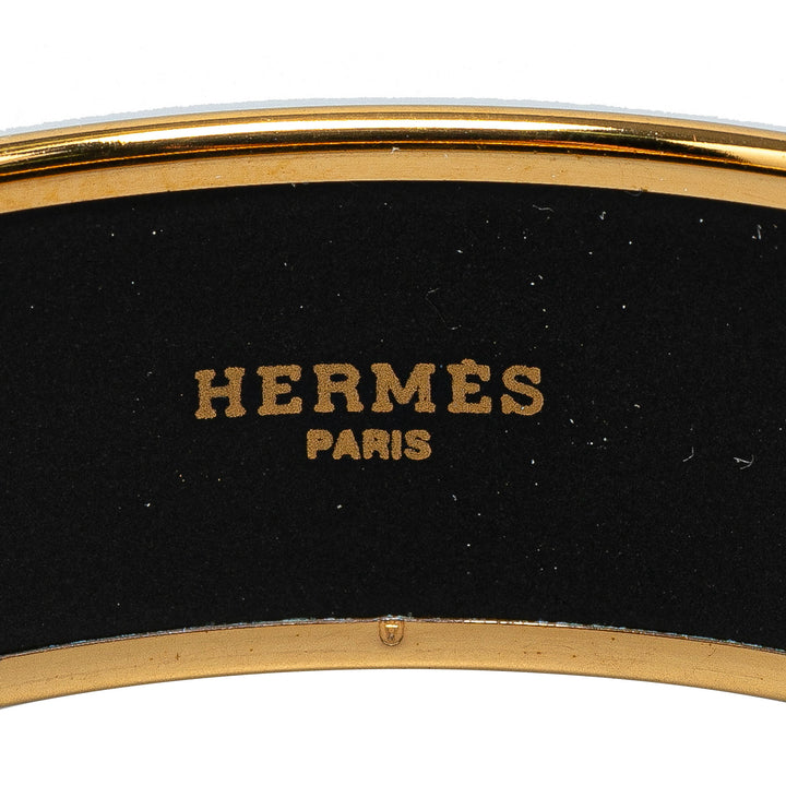 Hermès Wide Qu'importe le Flacon Enamel Bangle 65 Red - GABY PARIS