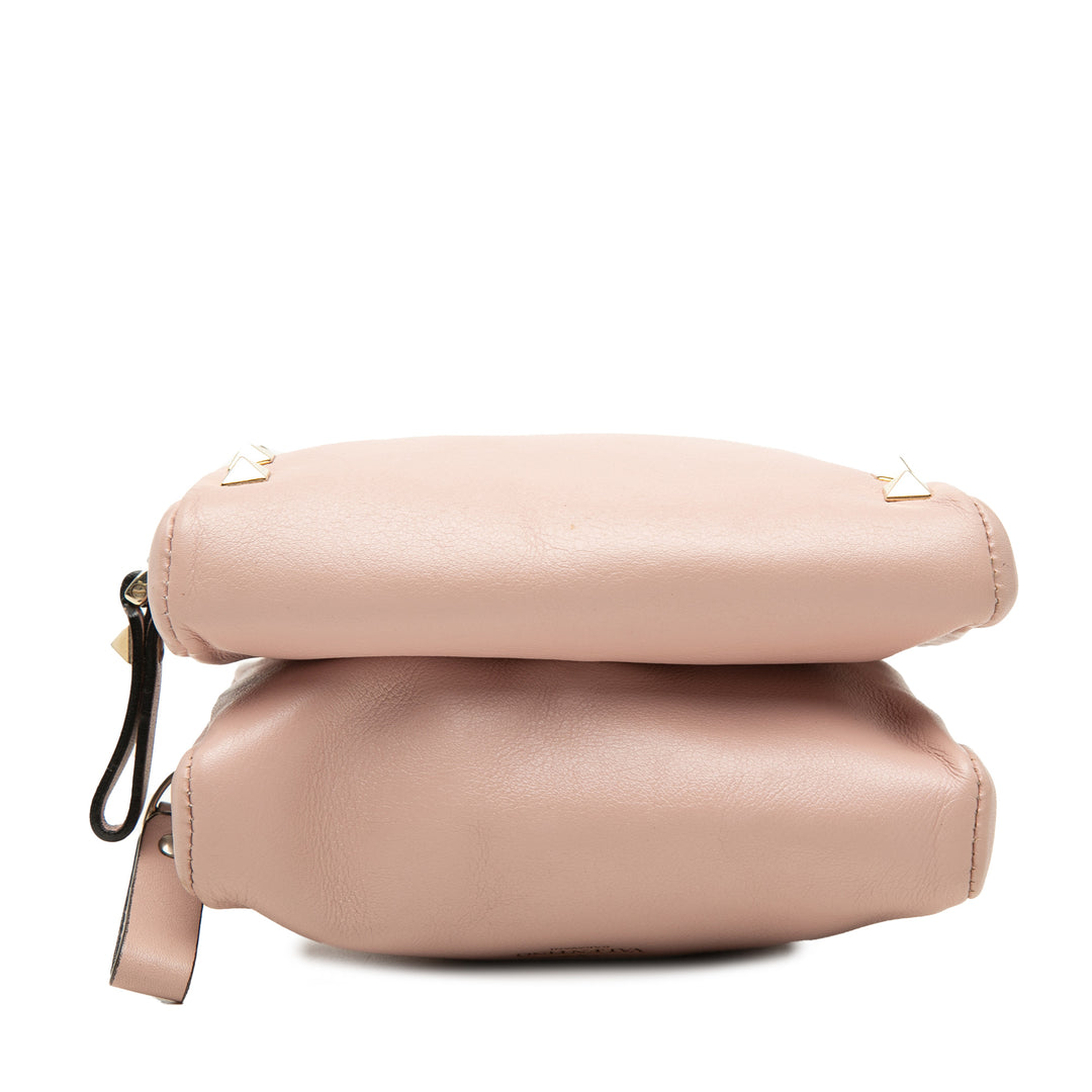 Valentino Cuir Rockstud Double Zip Sac porté croisé