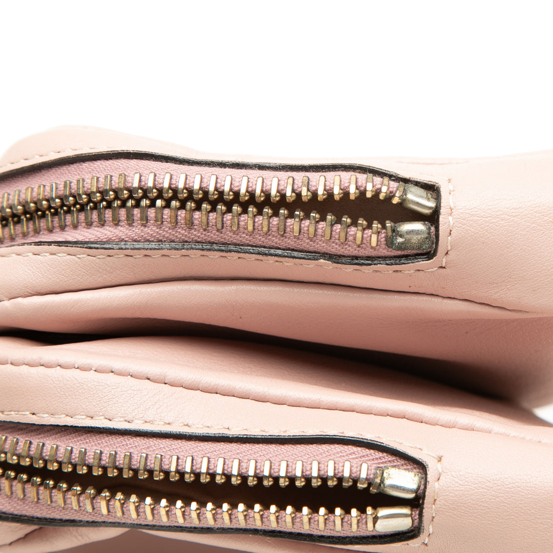 Valentino Cuir Rockstud Double Zip Sac porté croisé