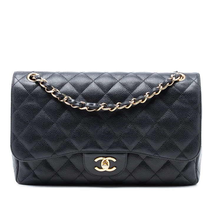Chanel Jumbo Classic Caviar Double rabat