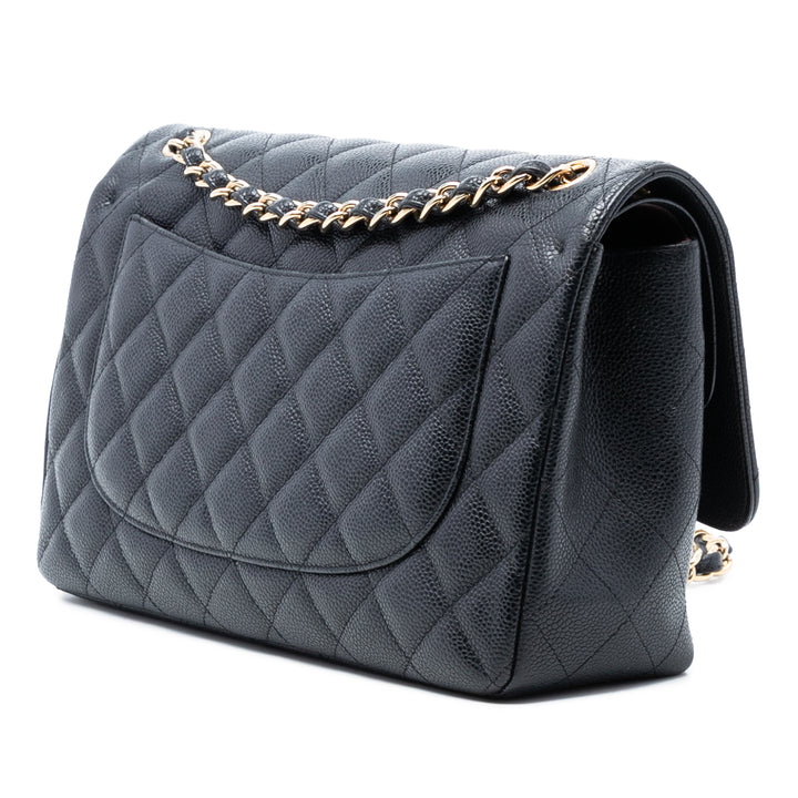 Chanel Jumbo Classic Caviar Double rabat