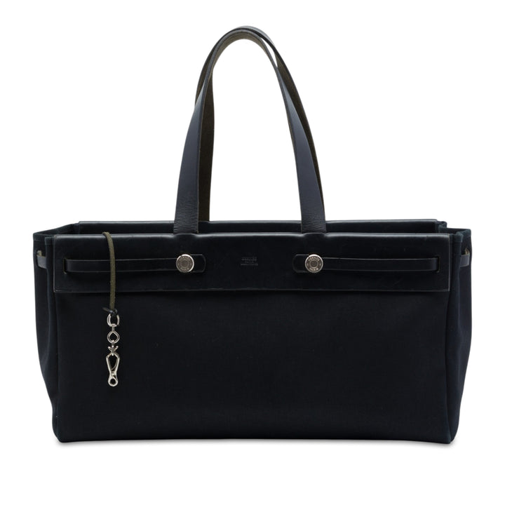 Hermès Vache Hunter Herbag Cabas MM Noir