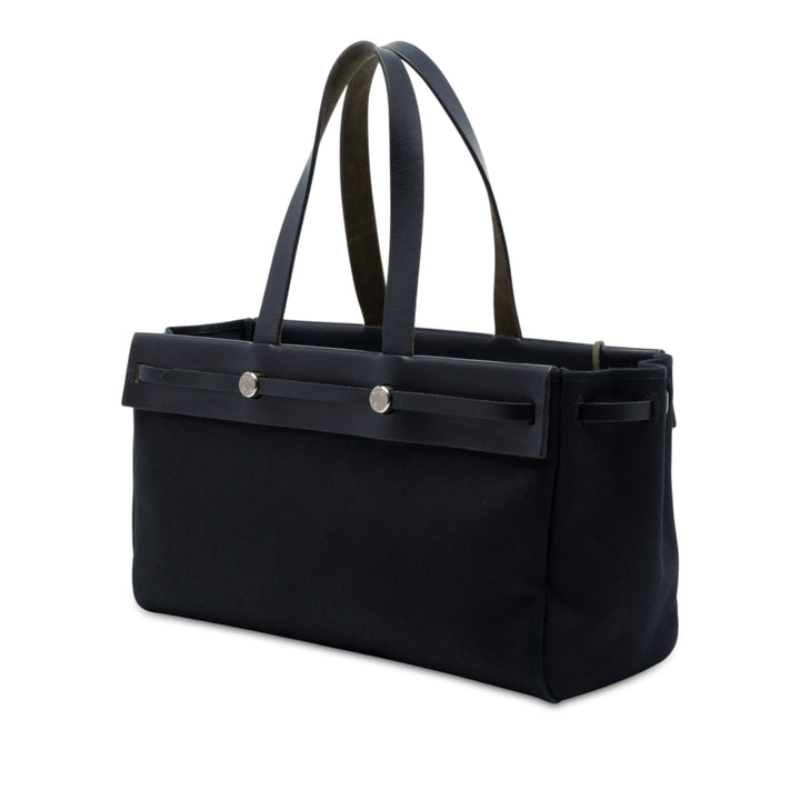 Hermès Vache Hunter Herbag Cabas MM Noir