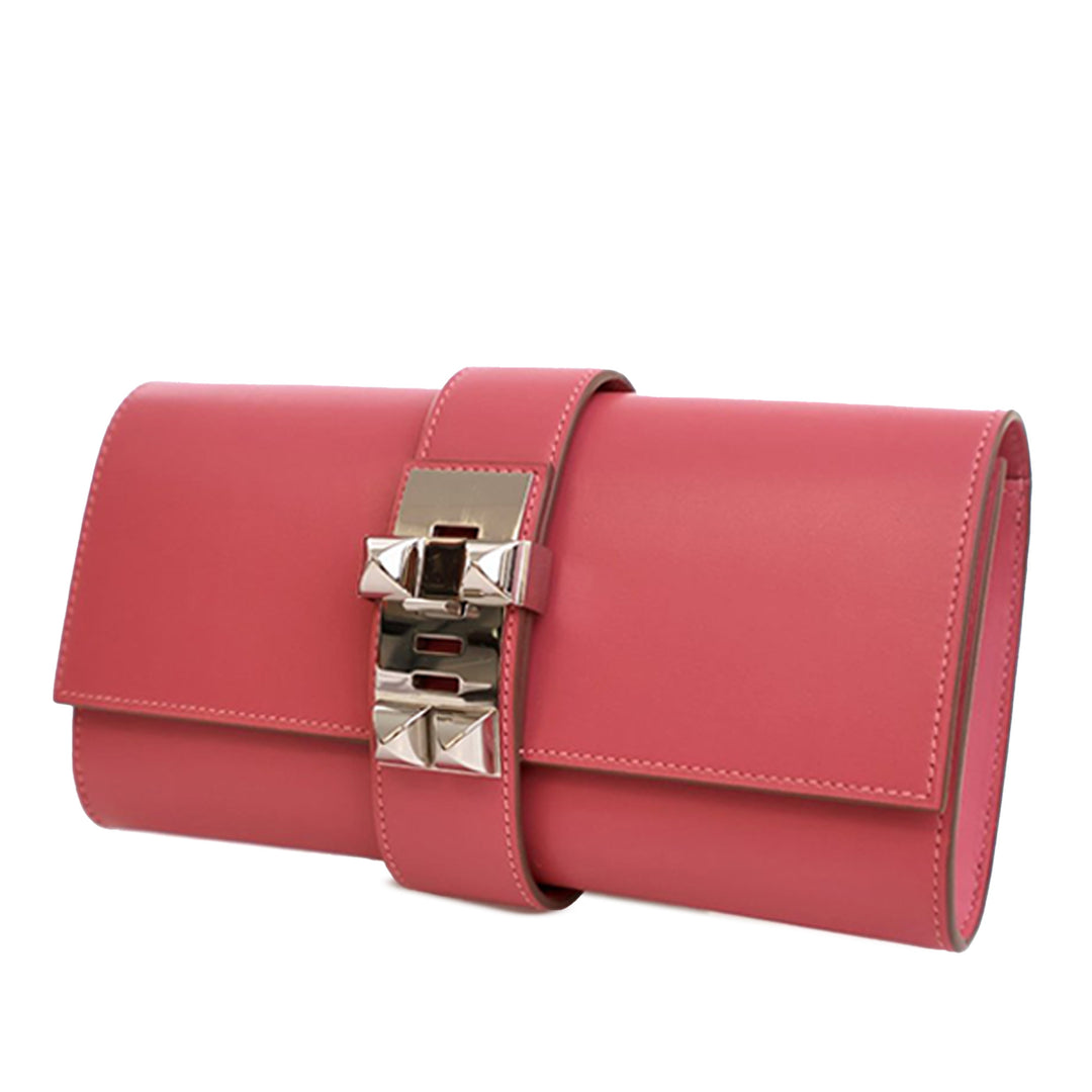Hermès Tadelakt Medor Pochette 23 Rose