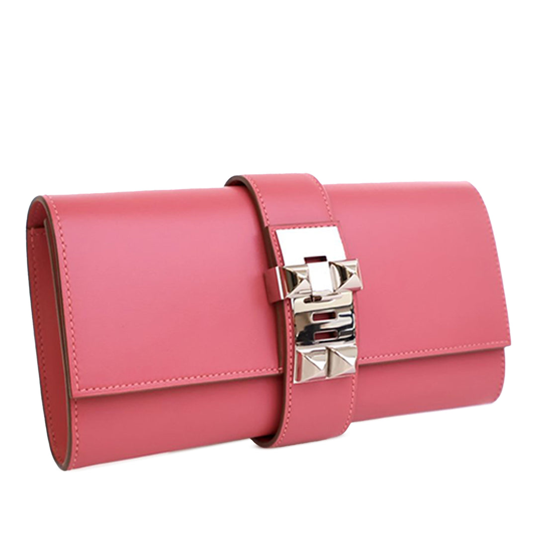 Hermès Tadelakt Medor Pochette 23 Rose