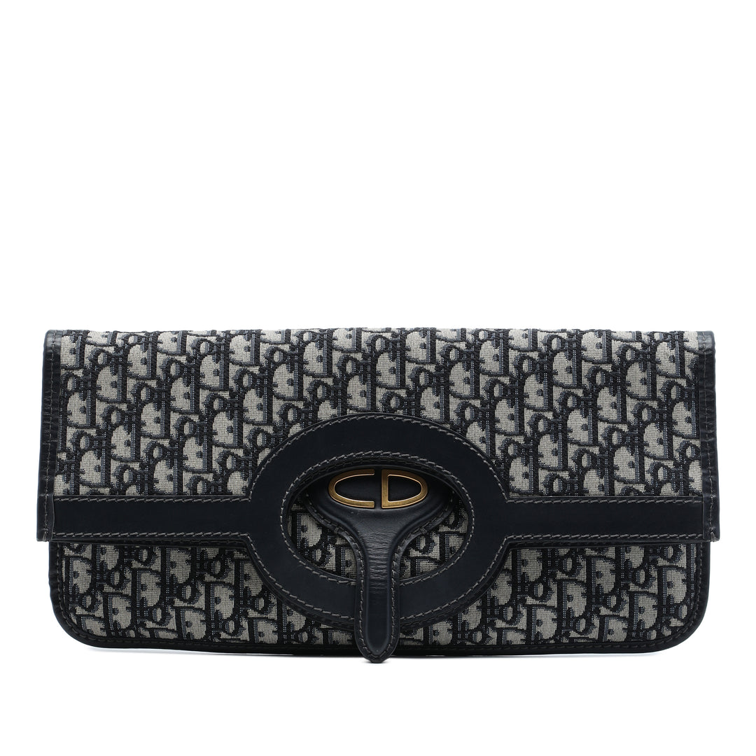 Fold Over Pochette Oblique Bleu